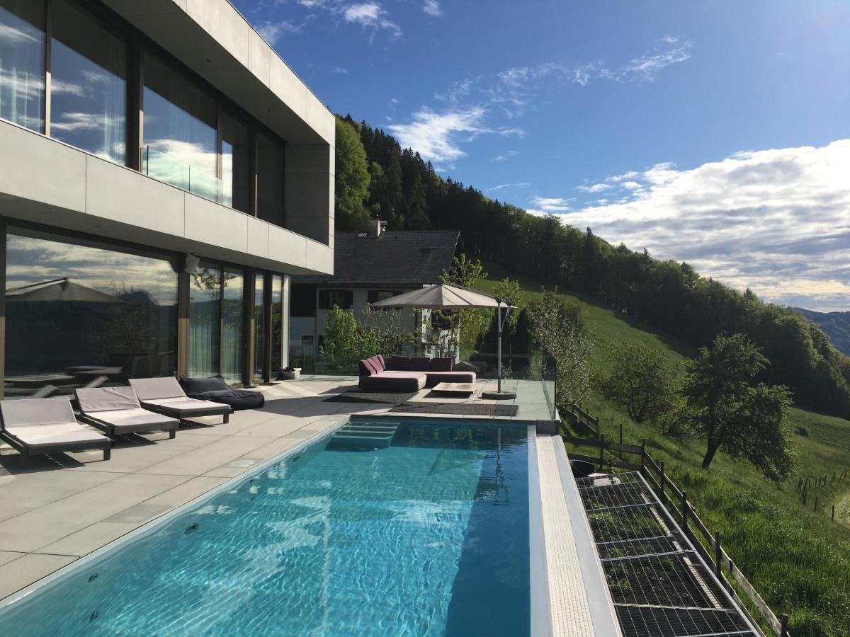 Attersee Luxury Design Villa With Dream Views, Large Pool And Sauna Nussdorf am Attersee Exterior foto