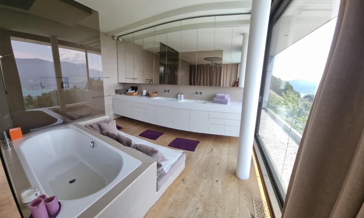 Attersee Luxury Design Villa With Dream Views, Large Pool And Sauna Nussdorf am Attersee Exterior foto