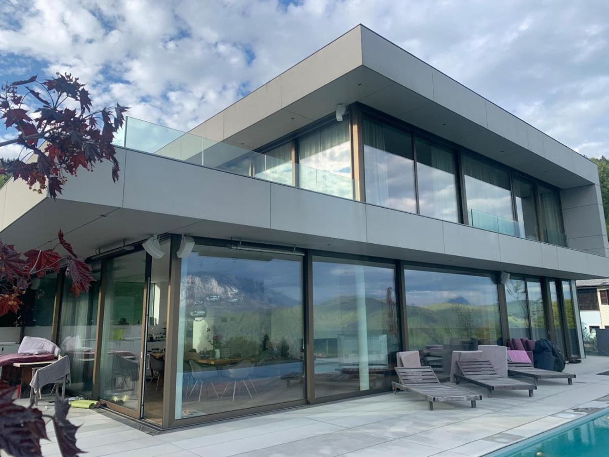 Attersee Luxury Design Villa With Dream Views, Large Pool And Sauna Nussdorf am Attersee Exterior foto