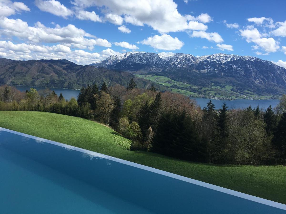 Attersee Luxury Design Villa With Dream Views, Large Pool And Sauna Nussdorf am Attersee Exterior foto