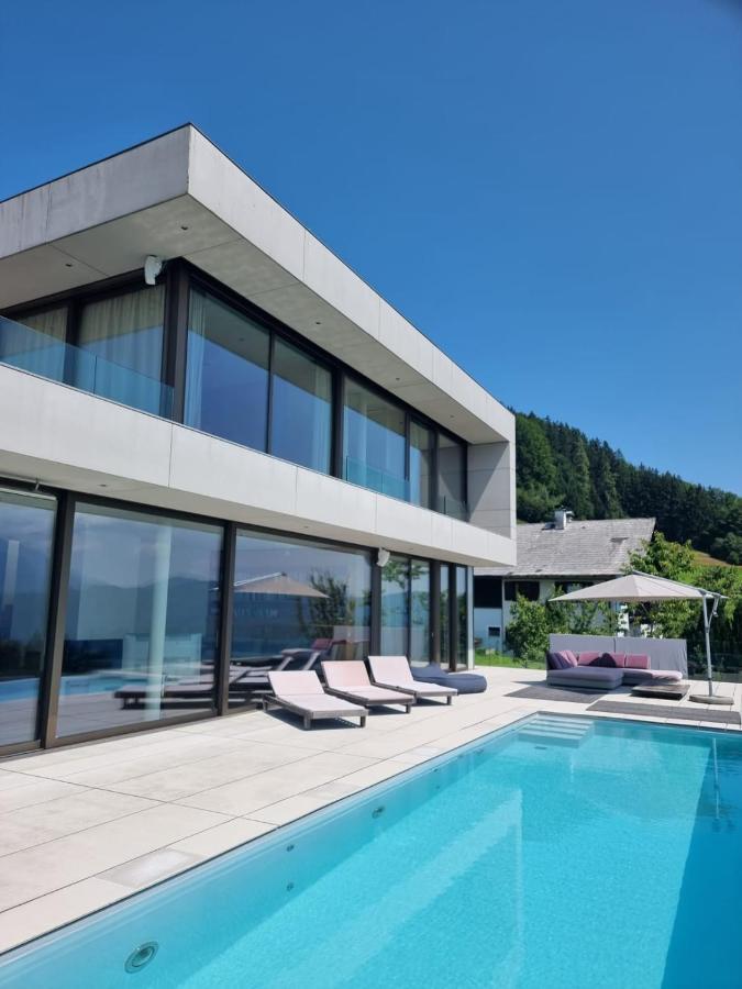 Attersee Luxury Design Villa With Dream Views, Large Pool And Sauna Nussdorf am Attersee Exterior foto